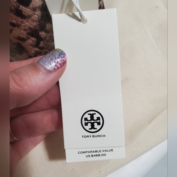 Tory Burch Britten Snake Embossed Mini Satchel - Picture 5 of 11